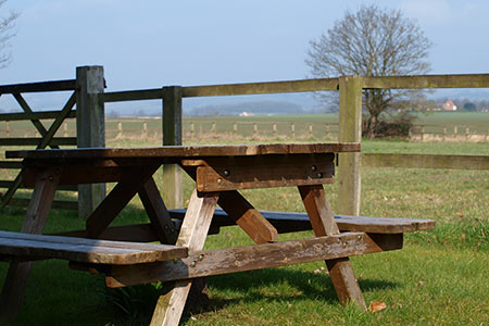 Garden Furniture with Views of the Yorkshire Wolds